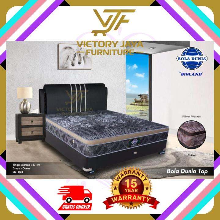 Kasur Spring Bed Bigland Bola Dunia TOP / Knitted Fabric Lazada Indonesia