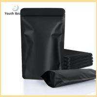 YOUTH BEAUTY 100 Pack 4X 6นิ้ว/3.51x5.12in ถุงตั้งผนึกได้ สีดำสีดำ พลาสติกทำจากพลาสติก ถุงบรรจุภัณฑ์ฟอยล์ ละเอียดอ่อนและละเอียดอ่อน กันกลิ่น ถุงเคลือบด้าน ตัวอย่างธุรกิจ