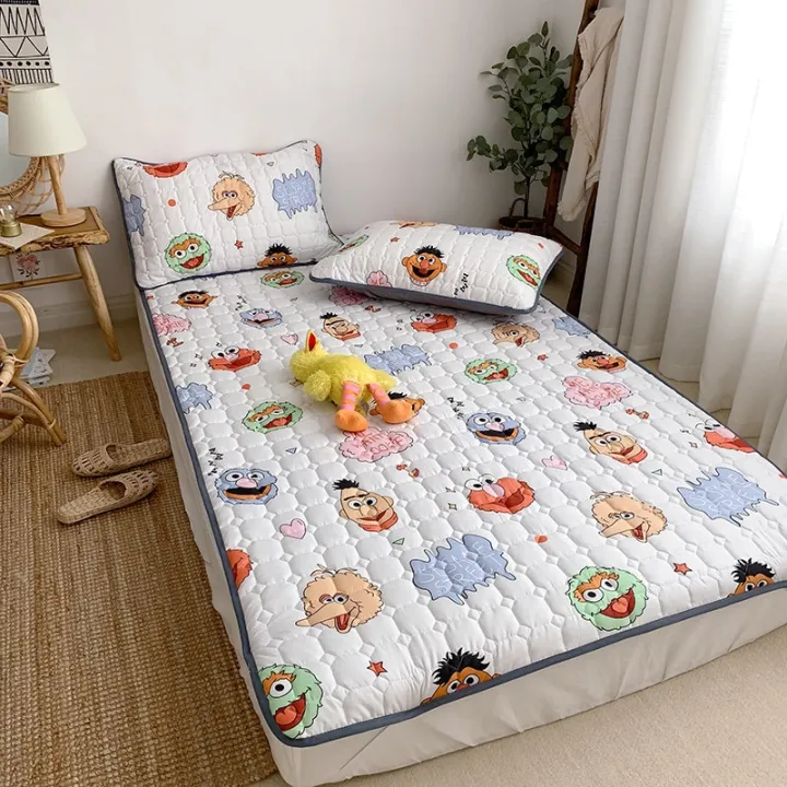 【JJT】Quilted Mattress Pad Machine Washing Nonslip Bed sheet Queen Size