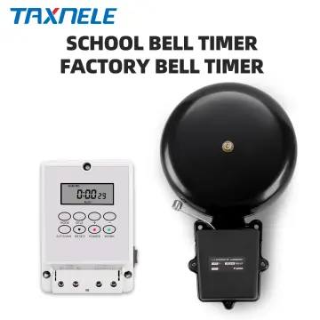 8in Electric Ring Time Bell, Multipurpose Safeguard Supply Fire Alarm Bell  Signal Alarm for School Factory(220V) 