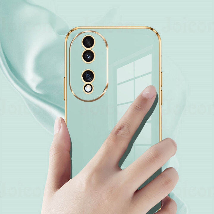 เคสสำหรับหัวเหว่ยโทรศัพท์-honor-90-5g-เคสหรูแบบใหม่เคสชุบโลหะด้วยไฟฟ้าขอบตรงป้องกันกล้องกันกระแทกกันสิ่งสกปรกฝาหลัง