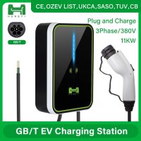 EVSE Wallbox GBT สายเคเบิล16A 11KW EV 11KW ที่ชาร์จแบตในรถแท่นชาร์จ3เฟสสำหรับยานพาหนะไฟฟ้า GB/T