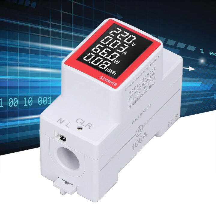 ac-digital-display-meter-rail-type-power-voltmeter-energy-reset-ฟังก์ชั่นเคลียร์-ac50-300v