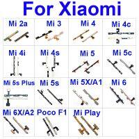 เปิดปิดปุ่มเปิด / ปิดปุ่มปรับระดับเสียงด้านข้าง Flex Cable สําหรับ Xiaomi Mi 2a 3 4 4c 4i 4S 5 5c 5X 5s Plus 6 6X A1 A2 Pocophone F1 Mi Play