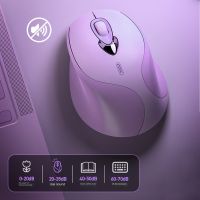 Purple Mute Wireless Bluetooth Mouse USB Ergonomic Rechargeable Gamer Mouse For Computer Laptop Macbook