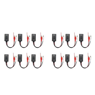 12 Pcs Car Universal Wireless Bluetooth Module Music Adapter Cable with 2 RCA AUX in Music Audio