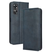 For Oppo A17 6.56INCH Flip Case Retro Leather Wallet Magnetic Auto Closed Full Cover For Oppo A17 A 17 A1 7 OPPO17 A Phone Bags