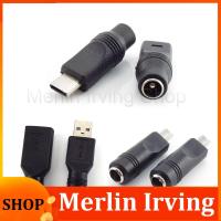 Merlin Irving Shop 1x 5.5*2.1mm DC Female power Jack To type c mirco usb 2.0 type a male Plug Female Jack 5V Power Plug Connector converter Laptop