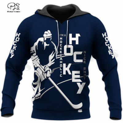 PLstar Cosmos Newest 3Dprinted Ice Hockey Sport Lover Gift Harajuku Premium Streetwear Unique Uni HoodiesSweatshirtZip Q-4