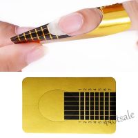 【hot sale】 ◆۞✸ B52 20 Pcs Nail Form For Acrylic UV Gel Tips Extension Gold Professional Nail Art Manicure Design Tools