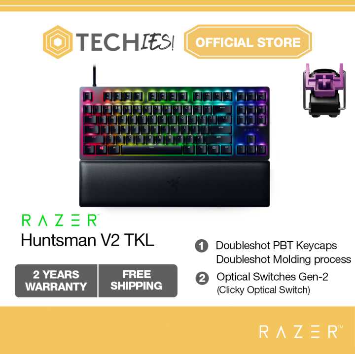 Razer Huntsman V2 TKL (Linear & Clicky Optical Switch, Hybrid On-Board ...