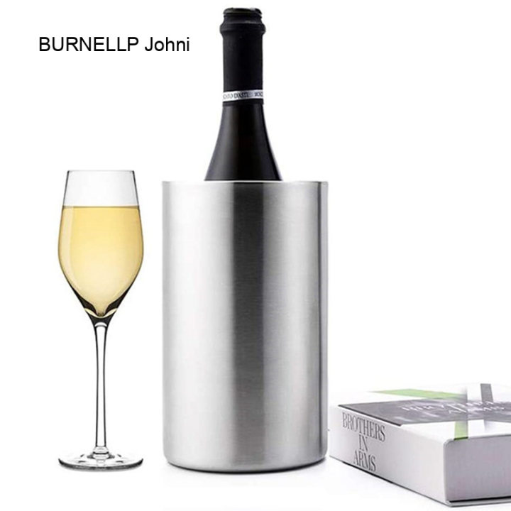 1.6L Double Layer Ice Bucket Stainless Steel Straight Ice Keg Wine