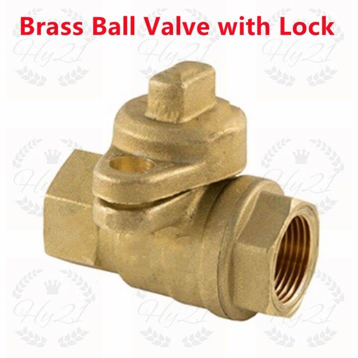 ★Brass ball valve with lock 12 and 34 water meter lock Gate valve lock