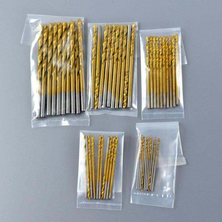 ชุดดอกสว่านขนาดเล็ก-ไฮสปีด-hss-เคลือบไทเทเนี่ยม-ขนาด-1-3-mm-50-pcs