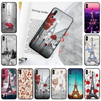 YU75 Eiffel Tower Black อ่อนนุ่ม เคสโทรศัพท์ หรับ Samsung Galaxy G50 G10 Ultra G60S G60 FE S23 Moto G40 S21 E32 G20 G9 G30 S20 S22 Play Power Lite Plus ปก