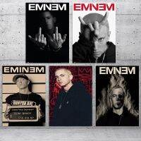 American Rapper Eminem เพลงโปสเตอร์สุนทรียศาสตร์ Pop Art Hip Hop DJ Rock ภาพวาดผ้าใบ Wall Art Home Bar Office Room Decor New