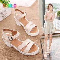 2021 summer new style large size 33-45 size thick-heeled thick-soled leather sandals high heels women sandals for women sandals