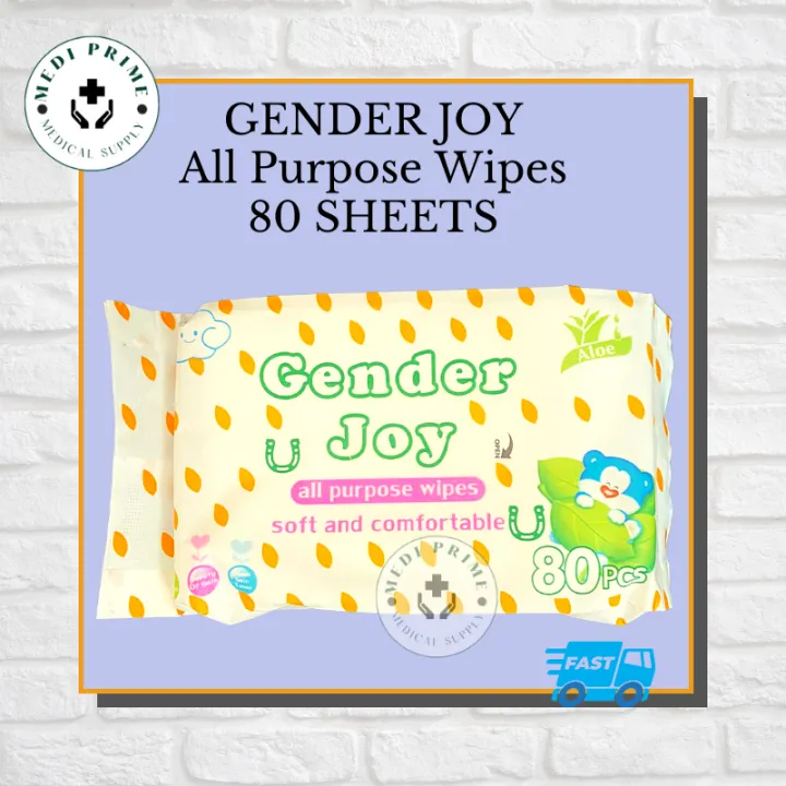 GENDER JOY All Purpose Wipes 80 Soft Sheets All around Cleaning Wipes