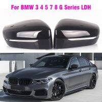 【car parts】 LHD คาร์บอนไฟเบอร์ด้านข้างกระจกมองหลังสำหรับ BMW 3 5 7 G10 G20 G21 330i 330d 340i G30 G31 530d 530i 520d 525i G32 2019 2020