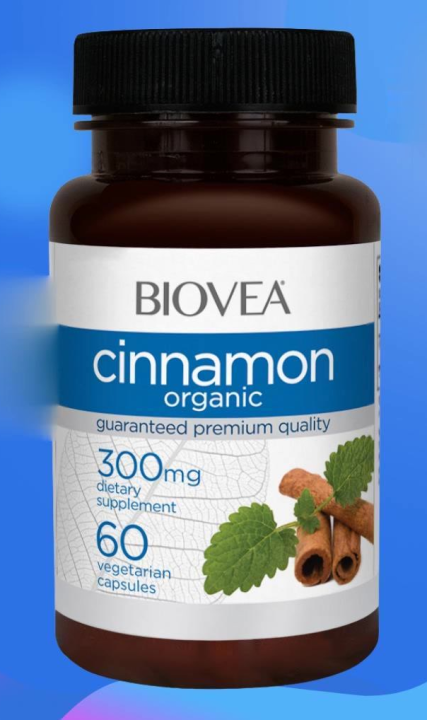 BIOVEA CINNAMON (Organic) 300 mg / 60 Capsules