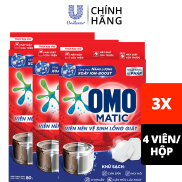 Combo 3 hộp Viên nén vệ sinh lồng giặt OMO Matic nhập khẩu từ Pháp loại bỏ