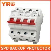 เครื่องกันไฟกระชากเอซี4P 230V Spd ป้องกันกระแสสำรองตัวป้องกันฟ้าผ่า Yrscb