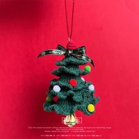 Christmas Handmade Knitting Creative Christmas Tree Hanging Ornaments Finished Indoor Bedroom Decoration Gift For Girlfriend