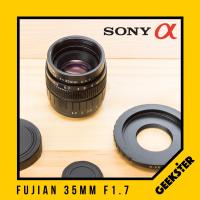 Fujian 35 mm f1.7 ✨ สำหรับกล้อง Sony ( เลนส์หลังละลาย ) ( โบเก้หมุนวน ) ( เลนส์มือหมุน ) ( เลนส์ หน้าชัดหลังเบลอ ) ( สำหรับ กล้อง โซนี่ ) ( เมาท์ E , FE , NEX ) ( E , FE , NEX Mount ) ( 35mm 1.7 ) ( Geekster )