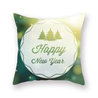 Christmas Series Throw Pillow Cover Soft Peach Velvet Decorative Pillowcase With Zipper Holiday Home