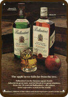 1978 Ballantines Whisky Vintage Metal Tin Sign Home Decoration Wall Stickers