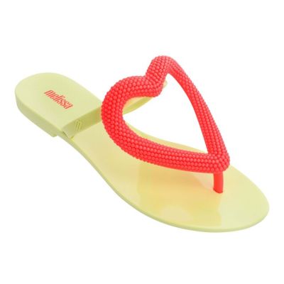 TOP☆Melissa Big Heart Women Jelly Shoes Flip Flop 2021 New Women Flat Slippers Jelly Sandals Melissa Brazilian Female Jelly
