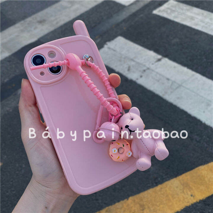 โทรศัพท์มือถือเปลือกสีชมพูน่ารักสำหรับ-iphone13pro-จี้โทรศัพท์มือถือสำหรับ-iphone12promax-จี้โทรศัพท์มือถือสำหรับ-iphone11