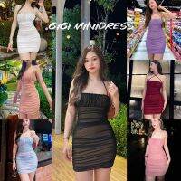 Gigi Minidress เดรสมุ้งผูกได้3สไตล์ ซับในITYทั้งตัว แต่งระบายจีบตรงอก Freesize (S,M,Lใส่ได้) เหมาะกับสาวตัวสูง155-167