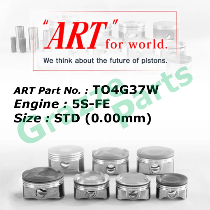 ART Piston Set TO4G37W STD (0.00mm) Size for Toyota Camry SXV10 SXV20 2