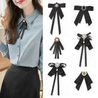 Tie female adornment bowknot ribbon black temperament British wind shirt dress coat neckties brooches accessories