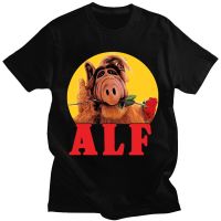 Funny Alf Gordon Shumway Tshirt Tv Comedy Sitcom Cat Print Tshirts Mens 100 Cotton T Shirt Gildan Spot 100% Cotton