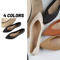 ?Sale80%?รองเท้าคัชชูแฟชั่นหัวแหลม หนังนิ่้มสีพื้น 4 สี มีเบอร์ 36-40 (75)