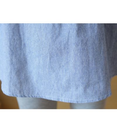 M-2XL Cotton Maternity Dress Korean Fashion Stripe Nice Embroidery Long Sleeved Blouse Loose Dresses MKN