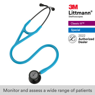 3M Littmann Cardiology IV Stethoscope, 27 inch, #6171 (Turquoise Tube, Smoke-Finish Chestpiece, Stainless Stem and Eartubes)