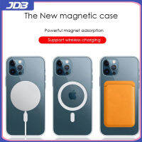 JDB เคสแม่เหล็กใสสำหรับ Apple IPhone12ProMax,เคสชาร์จไร้สาย Apple 12Pro 12ขนาดเล็ก