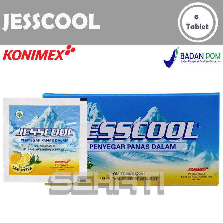 JESSCOOL LEMON TEA isi 6 Tablet Effervescent Penyegar Panas Dalam ...