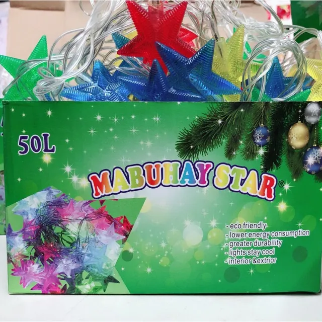 fairy lights MABUHAY Christmas LED lights star lights 50L with music