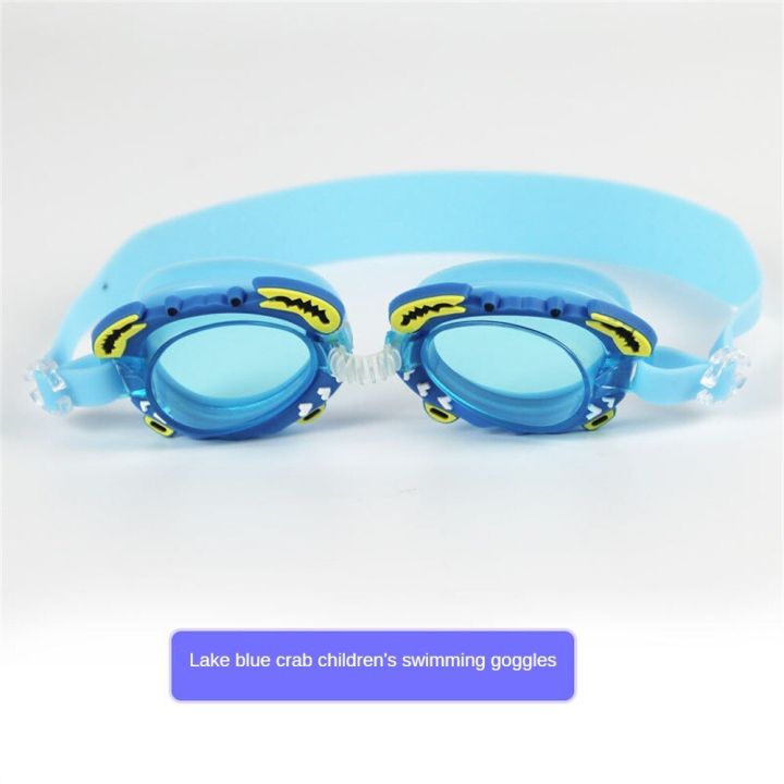 แว่นตาว่ายน้ำเด็กลายการ์ตูนน่ารักกันน้ำกันหมอก-hd-แว่นตาว่ายน้ำสายกระจกปรับได้แว่นกันน้ำสีสันสดใส