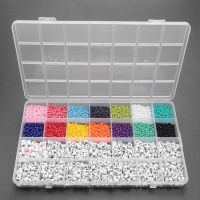 “：{+ 20000Pcs Beads Kit, 3Mm Glass Seed Beads, And Heart Shape Beads For Name Bracelets Jewelry Making And Crafts