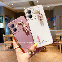 ใหม่ เคสโทรศัพท์ Phone Case VIVO Y27 Y78 Y02T Y02A Y02 4G 5G 2023 พิเศษสุดหรูเคสกระต่าย3D น่ารักเคสการ์ตูนแฟชั่นเคลือบสีทึบปกหลัง เคสโทรศัพท Cover 2023