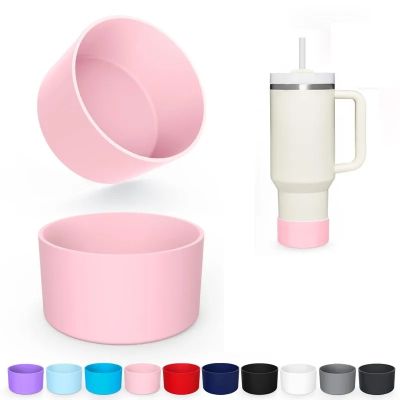 【jw】⊕  7.5cm Silicone Boot Bottom Sleeve Cover for 40oz Tumbler Quencher Adventure and Flip 30 oz 20 Bottle