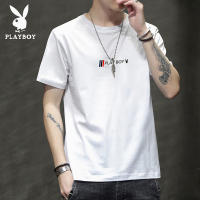 KXT373 Playboy 100% เสื้อยืดผ้าฝ้ายผู้ชายฤดูร้อนแขนสั้น2021ใหม่คอกลมครึ่ง Sleeve ชายเสื้อยืดน้ำ