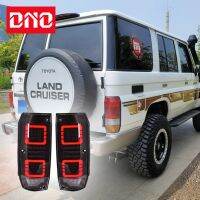 ไฟท้ายรถ LED สำหรับ Toyota Land Cruiser LC70 LC71 LC76 LC77 LC78ไฟเดย์ไลท์ท้ายรถเบรคย้อนกลับเลี้ยวแบบไดนามิกไฟท้ายสัญญาณ