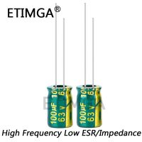 20pcs/lot High Frequency Low Impedance 63v 100UF Aluminum Electrolytic Capacitor Size 8*12 100UF 20% WATTY Electronics