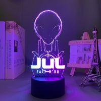 ▥✖㍿ Colorful Anime Two Tone Lamp Julien Mari for Kid Bedroom Decor Birthday Gift Rapper Jul Dual Color Led Night Light